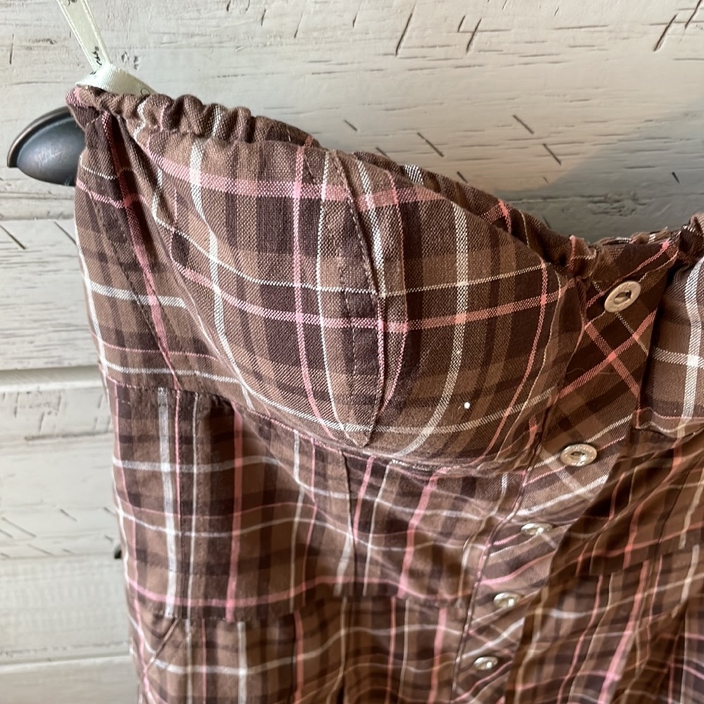 Plaid strapless Guess Dress - Picture 2 of 7